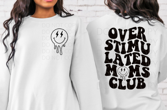 Overstimulated Moms Club Black Ink