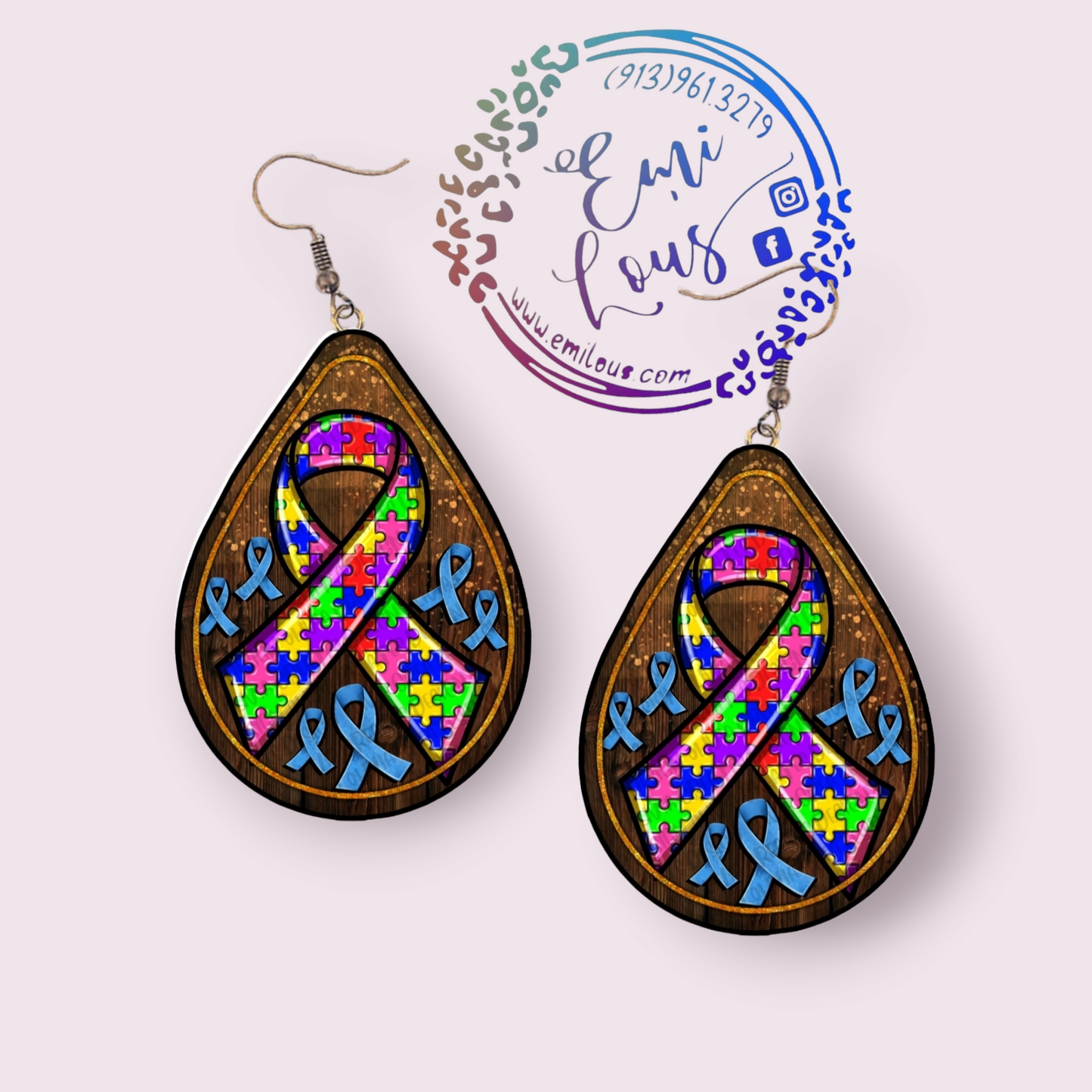 Autism Ribbon Earrings