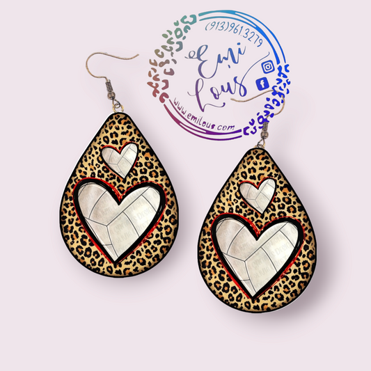 Volleyball Heart Earrings