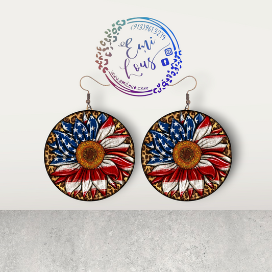 Sunflower Flag Earrings