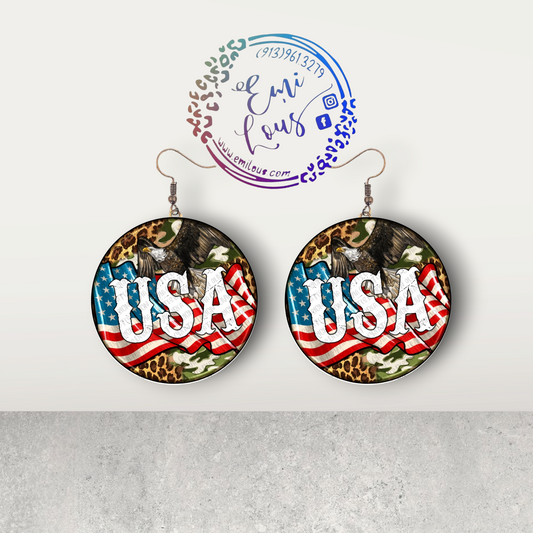 USA Flag Earrings