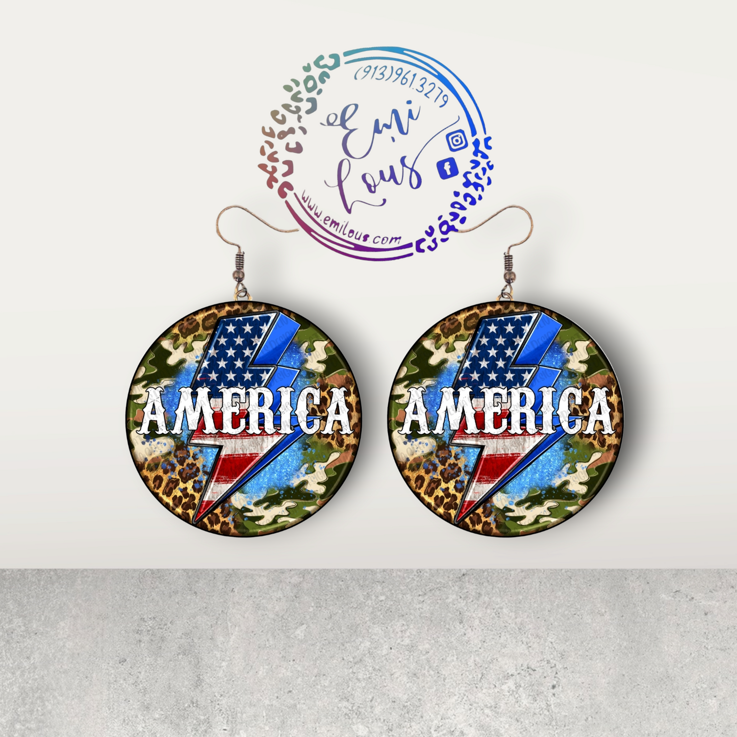 America Lightning Earrings