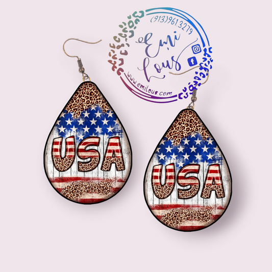 USA/Leopard Earrings