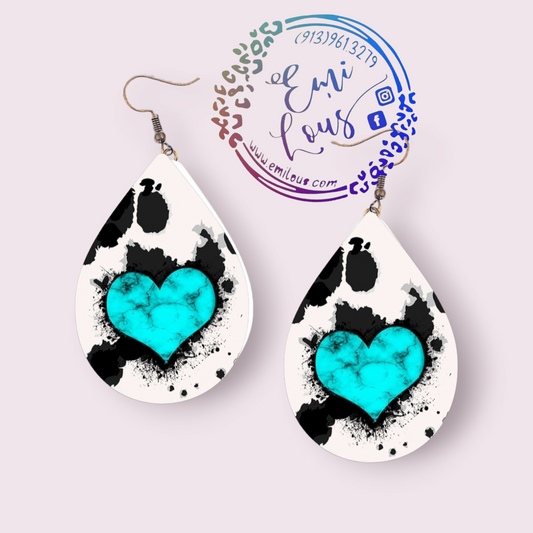 Heart/Cow Earrings