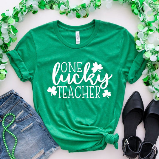 One Lucky Teacher tee