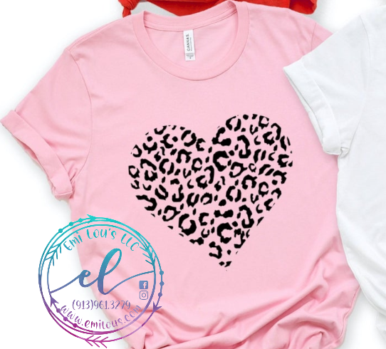 Leopard Heart Tee