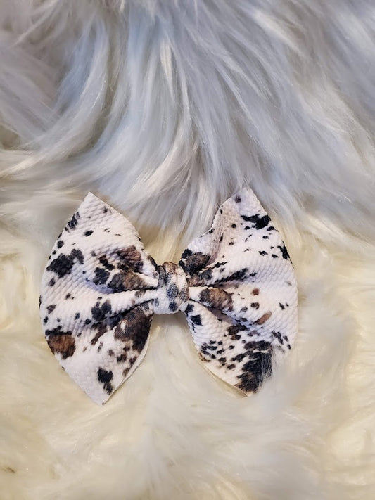 Cow Print Bow